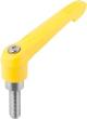 KLEMMHEBEL GR.2 M08X25, KUNSTSTOFF GELB RAL1021, KOMP:EDELSTAHL Produktbild img1 S