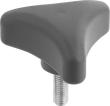 DREISTERNGRIFF ERGONOMISCH D=M12X40 D1=80 H=37, FORM:L KUNSTSTOFF, SCHWARZ RA... Produktbild img1 S