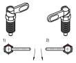 SPERRRIEGEL MIT ANSCHLAG, RECHTS, D=8, M16, FORM:A GRIFF UNBESCH., O. MUTTER,... Produktbild img3 S