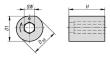 Kipp KLEMMEXZENTER MESSING, D=8, H=8 Produktbild img2 S