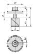 Kipp SPANNBOLZEN MIT SCHEIBE, D=20, H=48, EDELSTAHL BLANK Produktbild img2 S