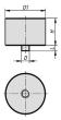 Kipp DREHLAGER MIT GEWINDEBOLZEN, D=M06, D1=30, STAHL BRÜNIERT Produktbild img2 S