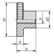 RÄNDELMUTTER  HOCH D=M10 D1=36 H=23, AUTOM.STAHL BRÜNIERT Produktbild img2 S