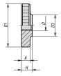 RÄNDELMUTTER FLACH D=M12 D1=36 H=10, AUTOM.STAHL BRÜNIERT Produktbild img2 S