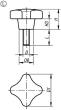 KREUZGRIFF ÄHNLICH DIN6335 M05X20, D1=25, H=16, FORM:L, DUROPLAST SCHWARZ HOC... Produktbild img2 S