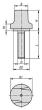 GRIFFSCHRAUBE GR.2 D=M05X25 D1=20 H=18,5, FORM:L THERMOPLAST, SCHWARZ RAL7021... Produktbild img2 S