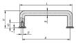 Kipp BÜGELGRIFF RUND A=55, L=65, H=40, ALUMINIUM NATUR MATT UND ELOXIERT, D=M05 Produktbild img2 S