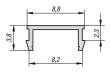 Kipp ABDECKPROFIL L=2000 KUNSTSTOFF, SCHWARZ, TYP I, BN=8 Produktbild img2 S