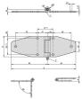 Kipp SCHARNIER ANSCHRAUBBAR FORM:A LANGER SCHENKEL 186X65, EDELSTAHL MATT POLIERT,... Produktbild img2 S
