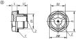 ÖLSCHAUGLAS D1=M16X1,5, D=22, FORM:B MIT REFLEKTOR, THERMOPLAST Produktbild img2 S