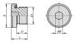 VERSCHLUSSSCHRAUBE OHNE ENTLÜFTUNG, D=40, G1, SW=12, AUTOM.STAHL BLANK Produktbild img2 S