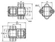 Kipp ROHRVERBINDER KREUZSTÜCK THERMOPLAST, FÜR VIERKANTROHRE, KOMP:STAHL, A=30, B=30 Produktbild img2 S