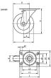 LENKROLLE OHNE FESTSTELLSYSTEM, D=100, B=40, POLYURETHAN, M.GERINGEM ROLLWIDE... Produktbild img2 S