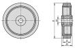 Kipp VOLLGUMMIRAD OHNE FESTSTELLSYSTEM GUMMI, OHNE GEHÄUSE Produktbild img2 S