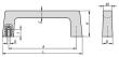 Kipp BÜGELGRIFF L=130 DUROPLAST, SCHWARZ, A=110, D=M05 Produktbild img2 S
