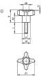 KREUZGRIFF D=M08X30, D1=40, H=24,5, FORM:L, THERMOPLAST SCHWARZ, KOMP:STAHL Produktbild img2 S