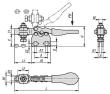 Kipp SCHNELLSPANNER MINI L=79 STAHL, FUß SENKRECHT, KOMP:KUNSTSTOFF, ROT, F2=500 Produktbild img2 S