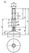 STELLFUß FÜR HYGIENEBEREICH, FORM:A OHNE BEFESTIGUNGSBOHRUNG, D=120 M16X140, ... Produktbild img2 S