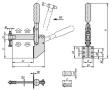 Kipp SCHNELLSPANNER VERTIKAL STANDARD, FUß ABGEWINKELT F2=3600, VOLLER HALTEARM M0... Produktbild img2 S