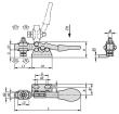 Kipp SCHNELLSPANNER HORIZONTAL MINI, FUß WAAGRECHT F1=250, VERSTELLB. ANDRUCKSPIND... Produktbild img2 S