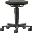 BIMOS Allround Hocker mit Rollen grüner Farbring Sitzhöhe 450-650mm Stoff schwarz ø 400mm Produktbild img1 S