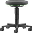 BIMOS Allround Hocker mit Rollen grüner Farbring Sitzhöhe 450-650mm Supertec-Polster ø 400mm Produktbild img1 S