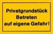 Verbotsschild 250x150mm Privatgrundstück betrete Produktbild img1 S