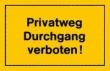 Verbotsschild 250x150mm Privatweg Durchgang verbo Produktbild img1 S