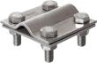 Kreuzverbinder 60x60x3mm Edelstahl flach/rund Produktbild img1 S
