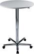 HAMMERBACHER Säulentisch höhenverstellbar ø 800mm Höhe 720-1140mm grau/Chrom Produktbild