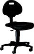 TOPSTAR Arbeitsstuhl TEC 20 PU-Schaum schwarz Sitzhöhe 420-550mm mit Rollen Produktbild img1 S