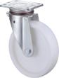 Lenkrolle 100mm N100.B10 Platte,Kst.weiß,RL N100.B10.102 BS ROLLEN Produktbild img1 S