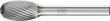 PFERD TOOLS Hartmetall Frässtift Tropfen TRE Ø 12x20mm Schaft-Ø 6 mm Z3 universal mittel Produktbild img1 S