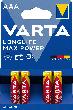 Batterie LONGLIFE VARTA Max Power AAA 4er Blister Produktbild img1 S