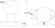 Knopf,auf Rosette, 2033/5010,silberfarbig Produktbild img2 S