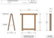 Holzklappbock 75x75cm, klappbar, Universal Produktbild img2 S