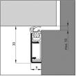 Abdichtungsschiene ASP mit Silikond. Alu silber,H34,5xL2300,St8,5 Produktbild img2 S
