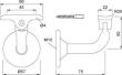KWS 4511 Handlaufstütze für 75 mm Wandabstand Produktbild img2 S
