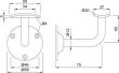 KWS 4524 Handlaufstütze Edelst.f.75 mm Wandabst. Produktbild img2 S
