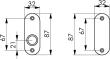 Drücker-Rosette 479 32x87x7mm,rd.Form Leichtmetall silberfarbig Produktbild img1 S