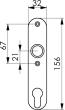 Zyl.-Kurzschild 480Z m.Zyl.-Lochung,rd.Form Leichtmetall silberfarbig Produktbild img2 S
