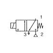 RIEGLER 3/2-Wege-MV.,MS,NC,direktgesteuert 230 V,50-60 Hz,NBR,Rp 1/4, PN 0-6 bar Produktbild img3 S