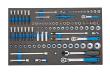 GEDORE 2005 CT4-U-20 Steckschlüssel-Satz 1/4"-3/8"-1/2" in Check-Tool-Modul, 91-teilig Produktbild img1 S