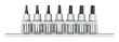 GEDORE R62458107 Schraubendrehereinsätze 1/2 +Leiste 7-teilig Produktbild img1 S