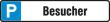 SAFETYMARKING Parkplatzschild 520x110mm Aluminium Besucher Produktbild