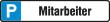 SAFETYMARKING Parkplatzschild 520x110mm Aluminium Mitarbeiter Produktbild