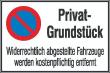 SAFETYMARKING Parkverbotsschild B600xH400mm Aluminium Privat-Grundstück Produktbild img1 S
