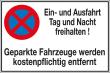 SAFETYMARKING Parkverbotsschild B600xH400mm Aluminium Ein- und Ausfahrt Produktbild img1 S
