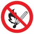 SAFETYMARKING Verbotsschild Feuer offenes Licht und Rauchen verboten Aluminium ø 100mm Produktbild img1 S