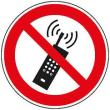 SAFETYMARKING Verbotsschild Eingeschaltete Mobiltelefone verboten Folie ø 100mm Produktbild img1 S